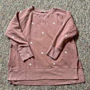 Quarter sleeve daisy sweatshirt